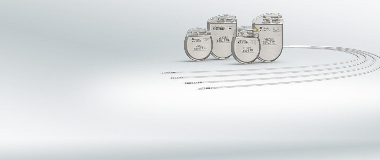 Hirnschrittmacher Vercise™ Genus P16 und R16 von Boston Scientific nebeneinander